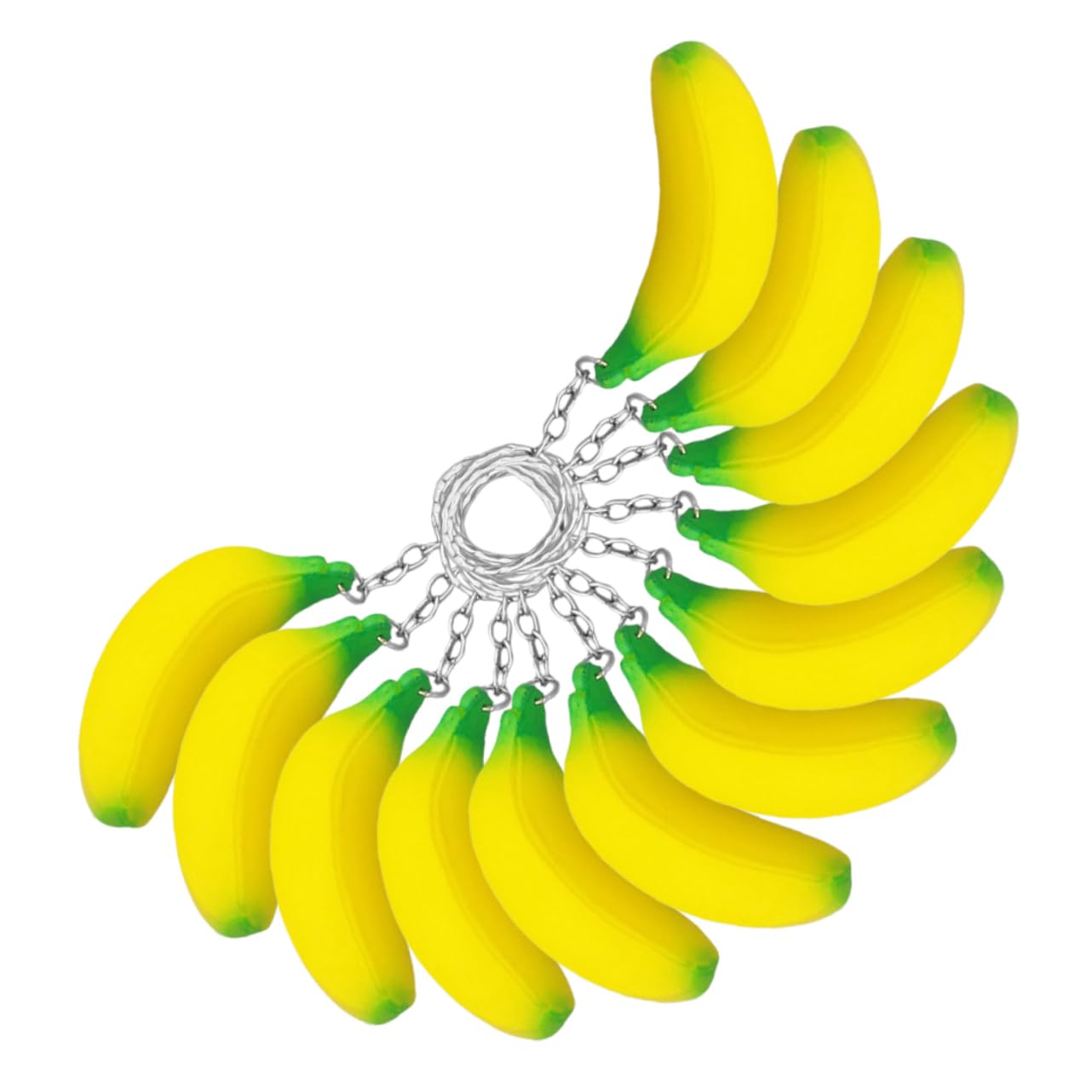[] 12個 バナナ キーチェーン バナナ コンテナ 面白い アップル グラノーラ ぬいぐるみ ワイヤー ロリ..