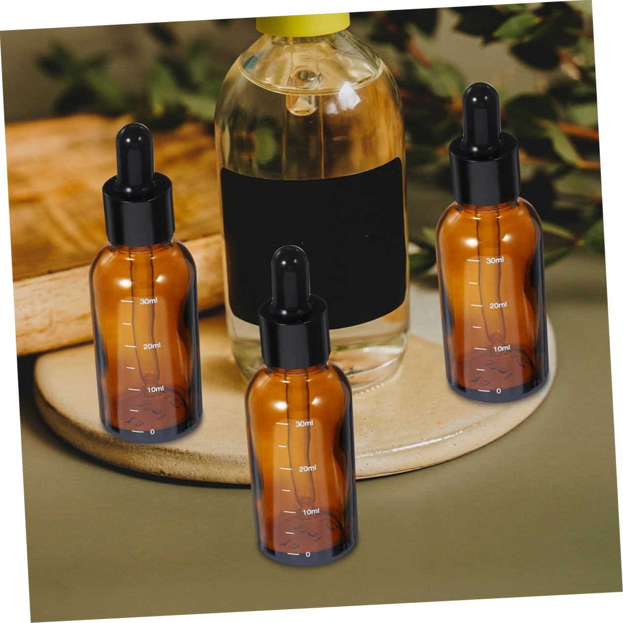 ガラス製トラベルドロッパーボトル 30mlボトル 計量用 遮光 オイル・香水用 6個セット