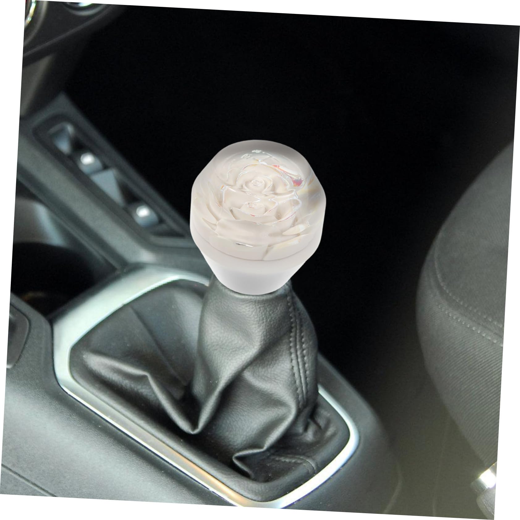 車用水晶ギアシフトノブ 花柄装飾 手動 自動対応 耐久性簡単取付