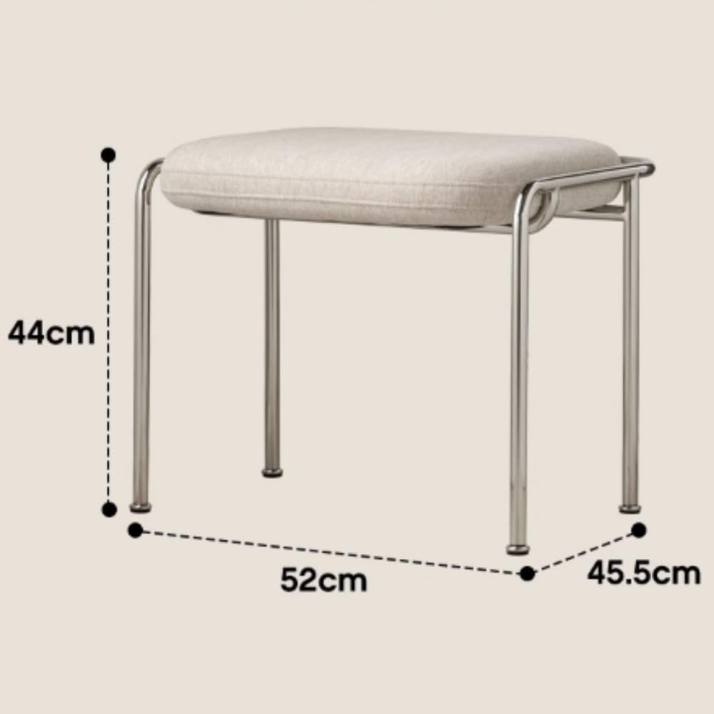 柔らかい靴交換用スツール、北欧の鉄の芸術、レストランのステンレス鋼、シンプルなダイニングチェア、家庭の寝室のクリエイティブ (d)