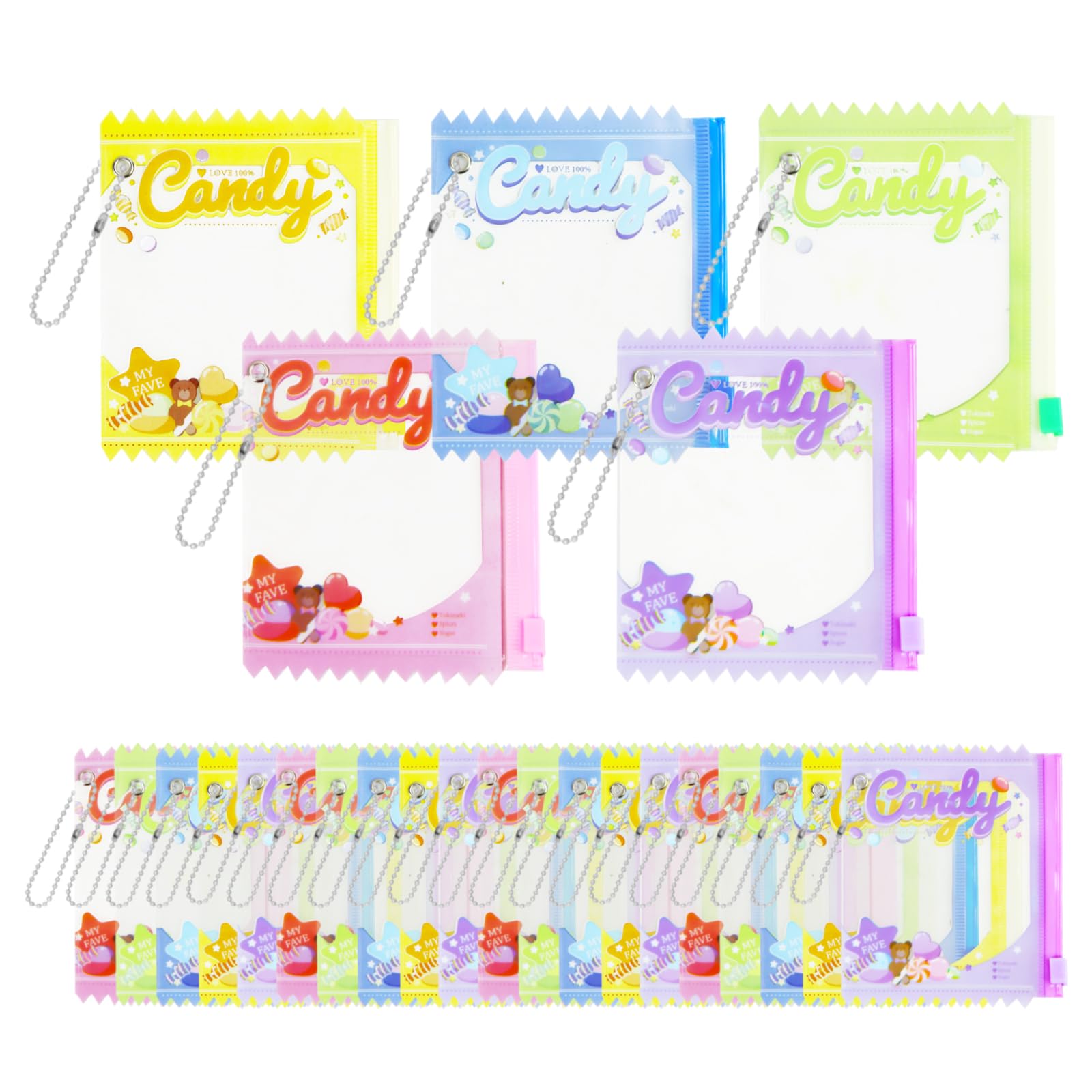 缶バッジカバー 25枚セット 5色 チェーン式カバー 透明 展示 携帯便利 75mm以内のバッジに対応 保護カ..