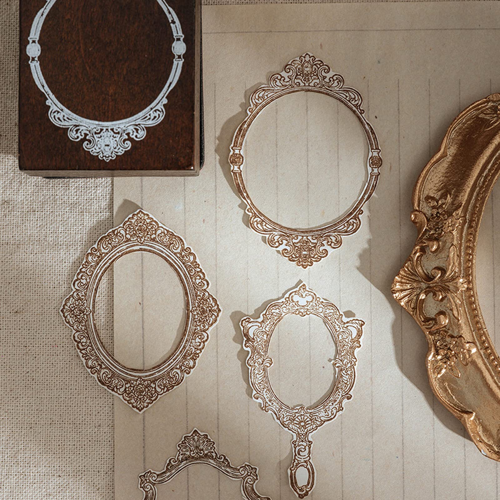 手帳 スタンプ 木製 文房具 趣味 手芸用品 日記 手紙 メモ 飾り diy 北欧 レトロ ボーダーデザイン ス..