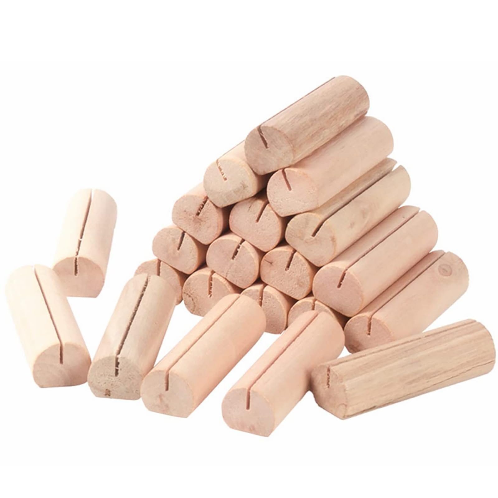 ホルダー スタンド 木製 カード ホルダー 20個入 円柱形 写真立て 便箋クリップ 座席指定 名刺ホルダー..