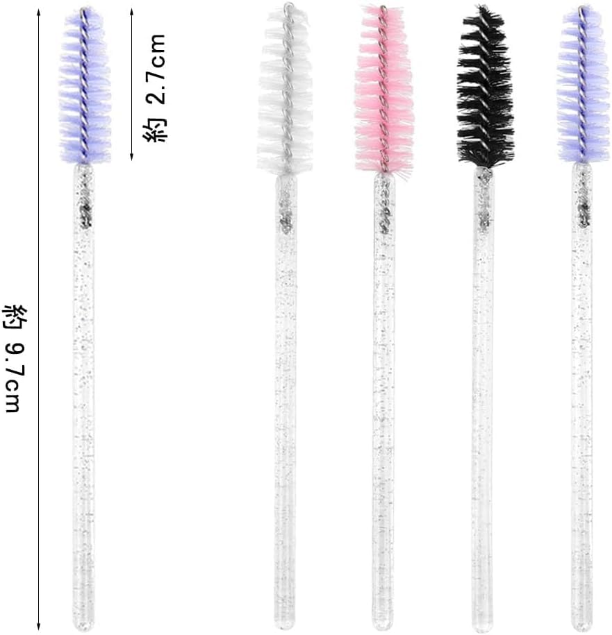 使い捨てまつげブラシ 200本セット 4カラー 眉ブラシ スクリューブラシ マスカラブラシ まつ毛 睫毛エ..