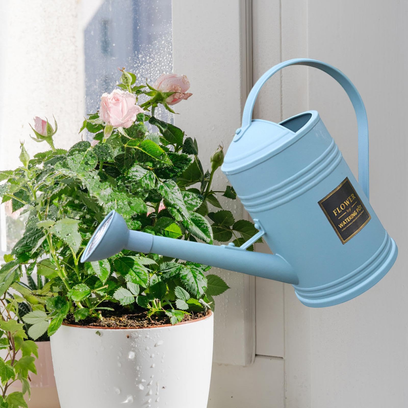 ガーデンじょうろ 61オンス 屋内用散水器具 屋内屋外植物用 ブルー