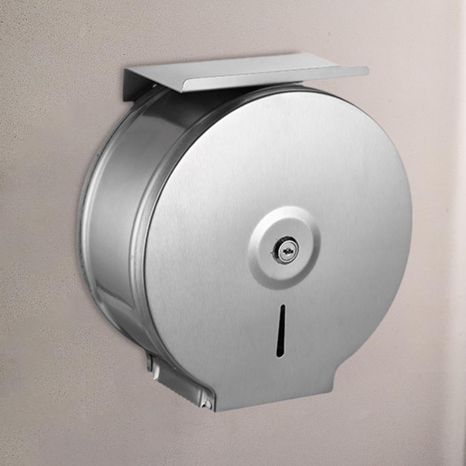 学校や幼稚園向けの業務用ジャンボトイレットペーパーディスペンサー壁掛け式、電話ホルダー付き, 携帯..