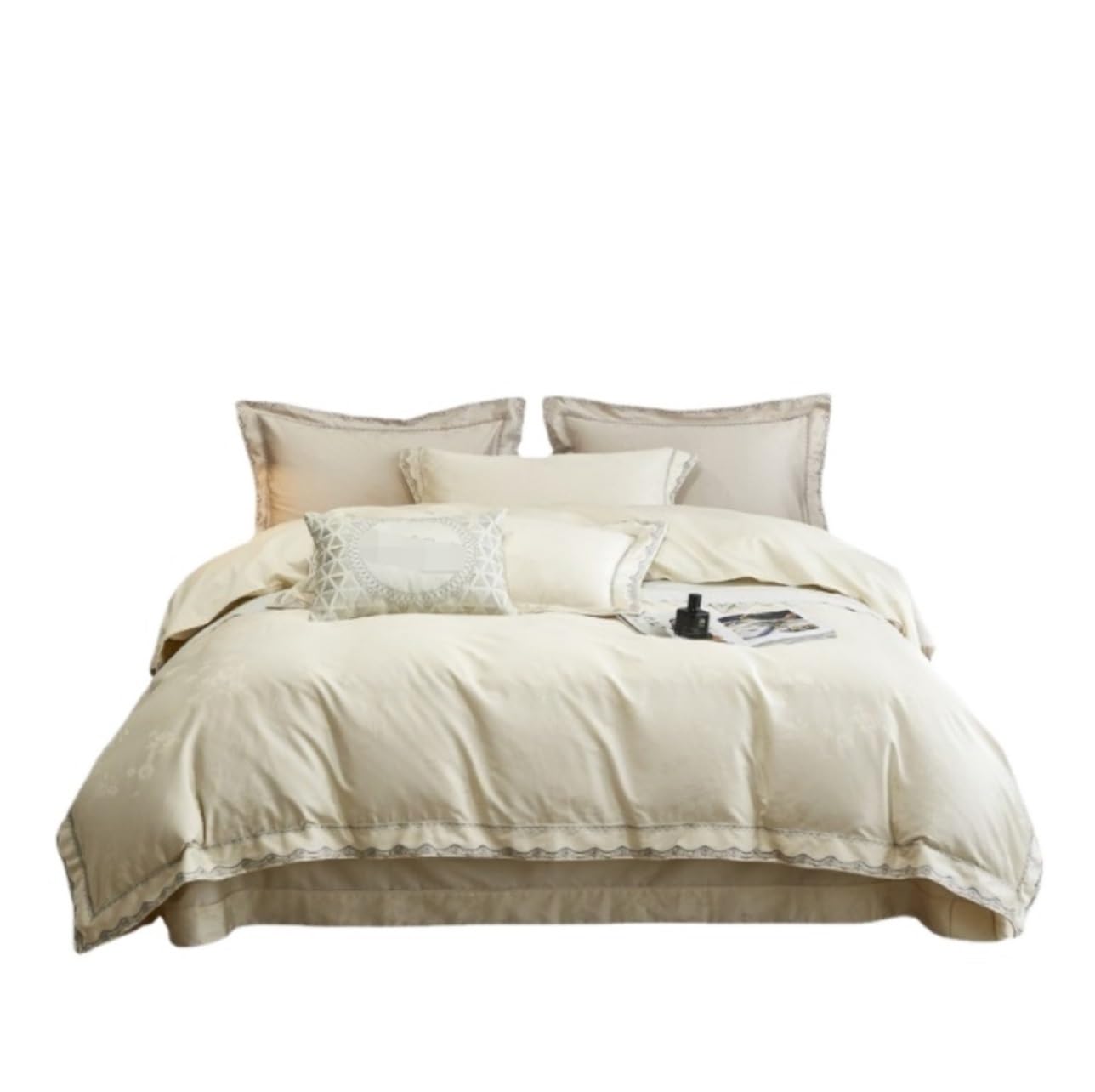 布団カバー セット 寝具カバーセット キルトカバーセット コットンジャカードサテン寝具4点セットシン..