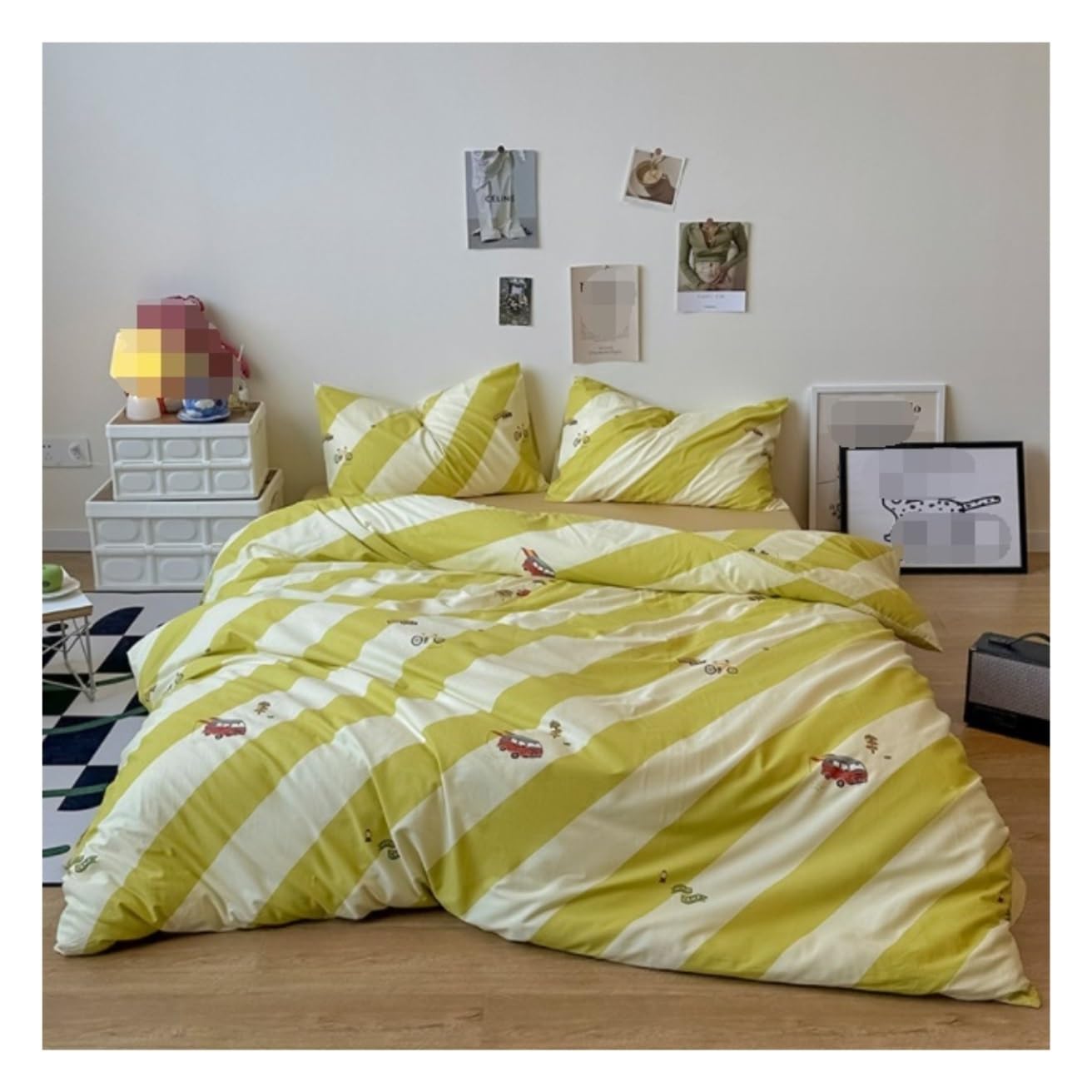 布団カバー セット 寝具カバーセット キルトカバーセット コットン ベッドシーツ 4 点セット 掛け布団..