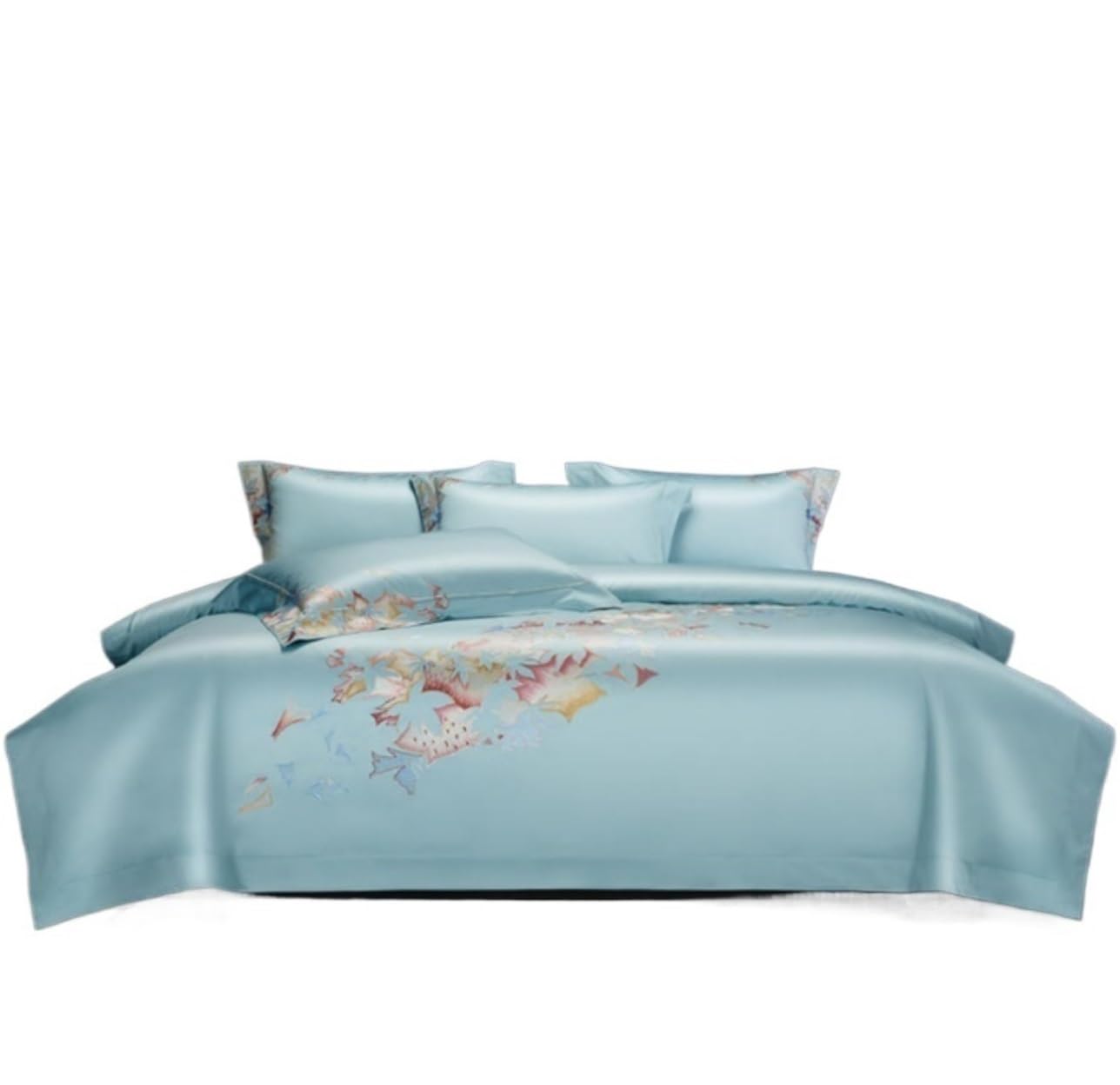 布団カバー セット 寝具カバーセット キルトカバーセット 高級刺繍キット 4点セット シーツ 掛け布団カ..