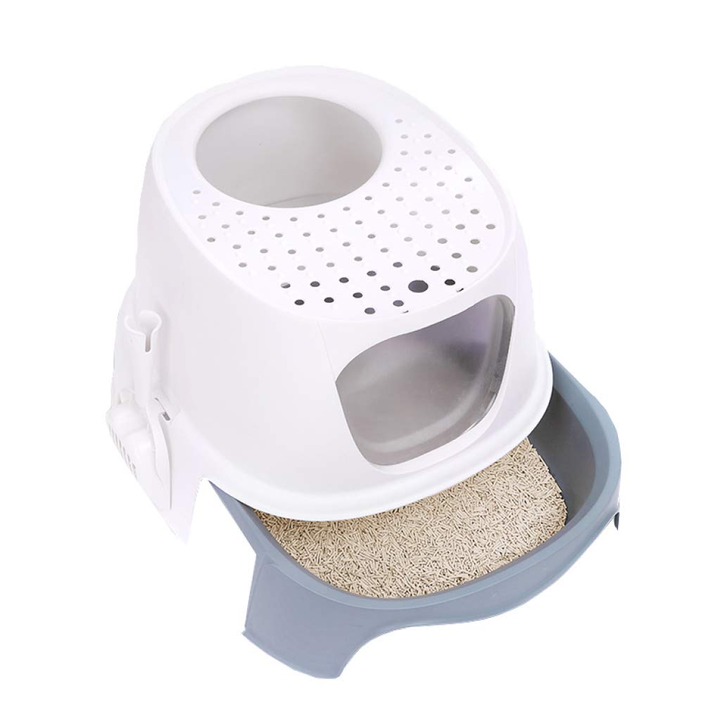 猫トイレ本体 取り外し可能 完全に閉じた猫用トイレ 引き出しタイプ スコップ付き 掃除しやすい 猫砂の飛び散り防止 可愛いドーム型 ねこトイレ おしゃれ 臭い防止 抗菌 大型