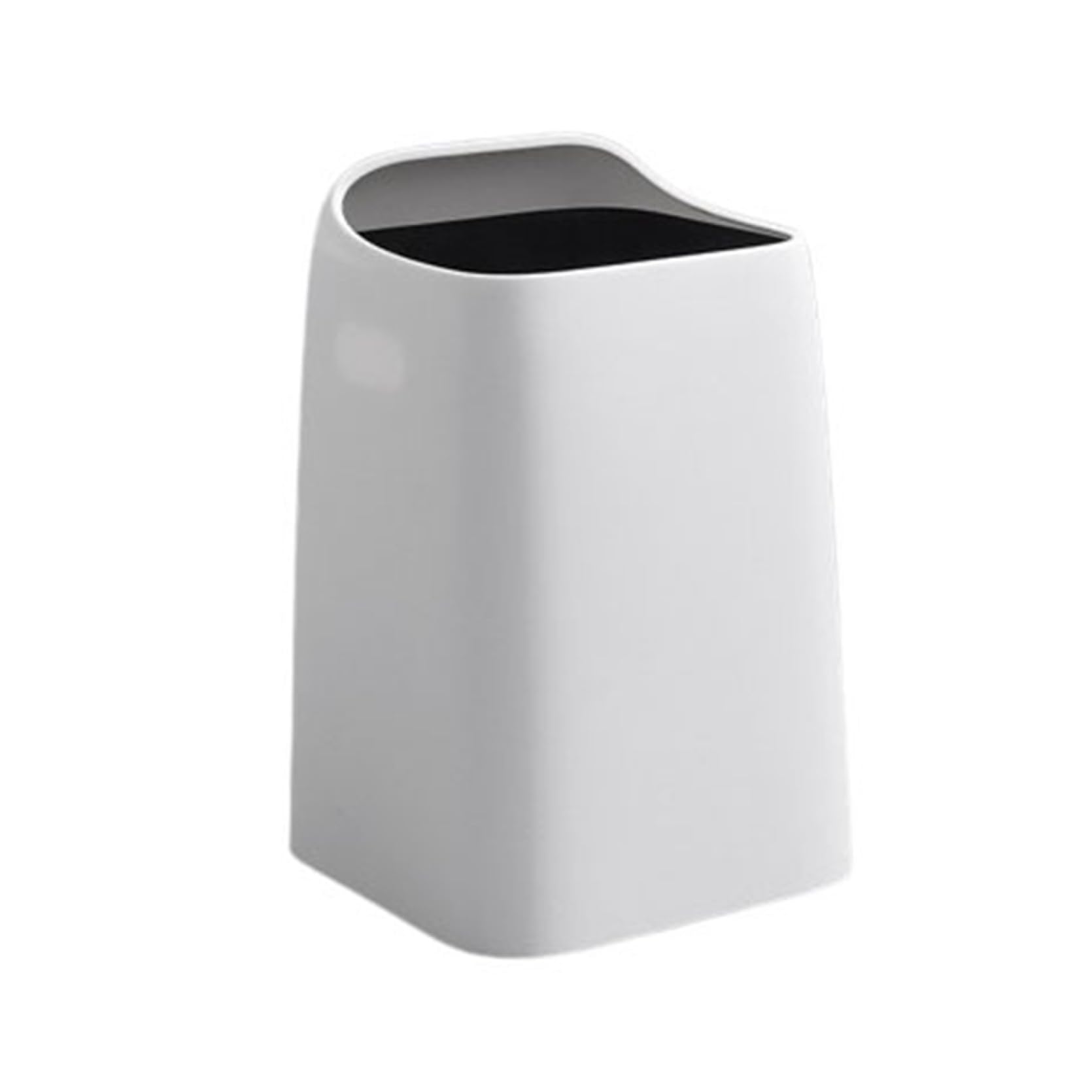 ゴミ箱 フタなし 10L ダストボックス 角型 ごみ箱 ゴミ袋が見えない スリム おしゃれ シンプル 抗菌 部屋 キッチン リビングルーム トイレ 洗面所 浴室 オフィス用 プラスチック ホワイトA(3)