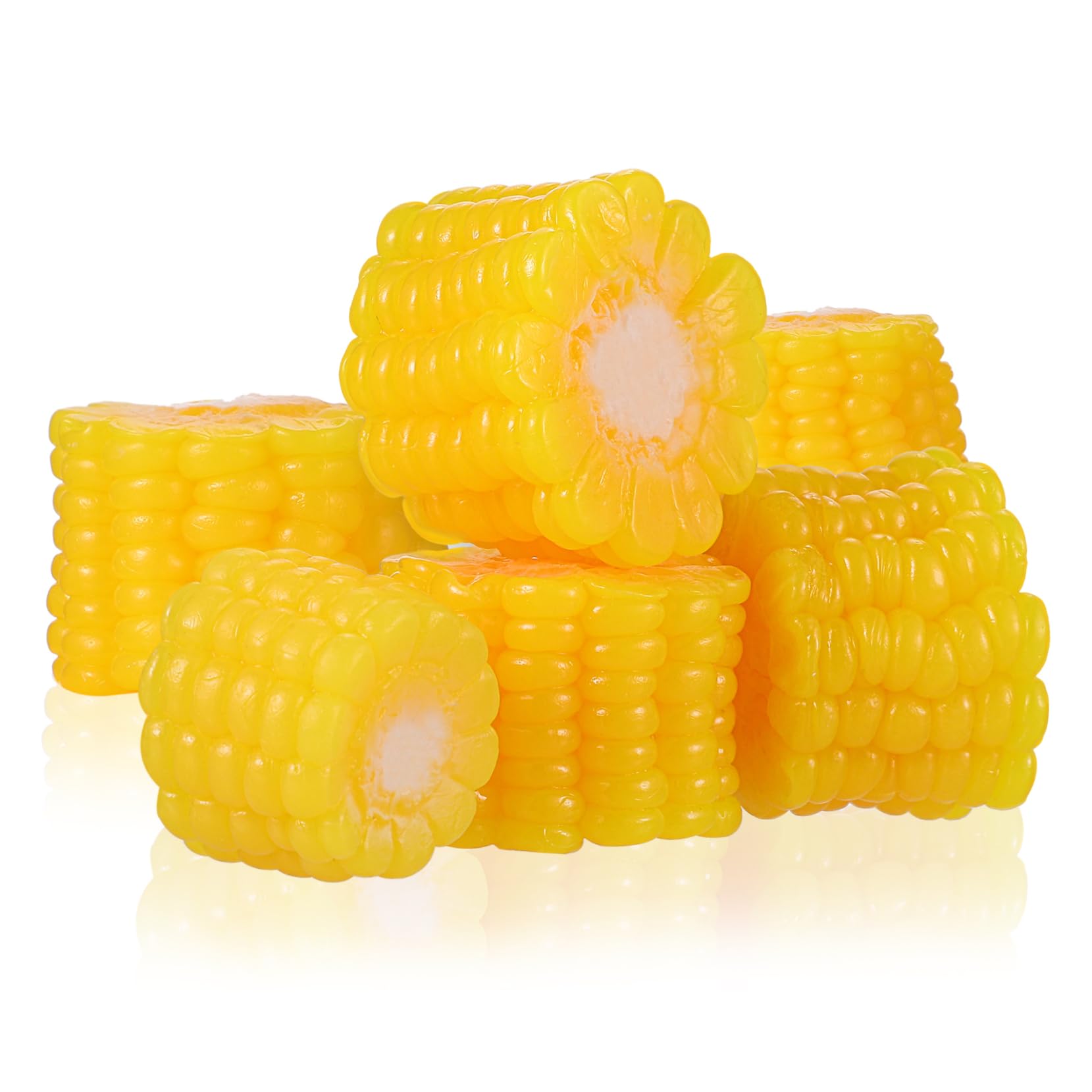 1セット 人工コーンフレーク トイ 食品 のための 遊ぶ リアルなトウモロコシのスライス ごっこ遊び フ..