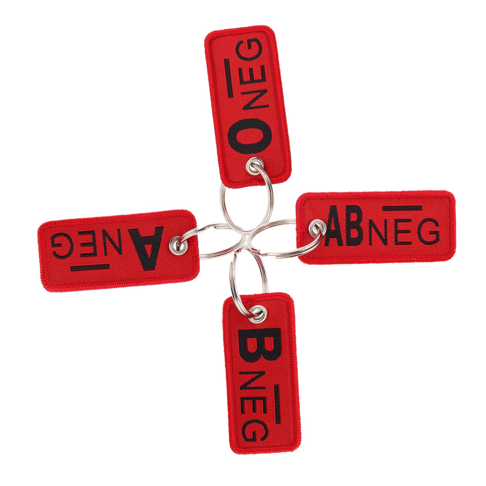 4個 血液型キーホルダー ナースグッズ 血液型タイプのキーホルダー 装飾キーホルダー 吸血鬼パーティー..