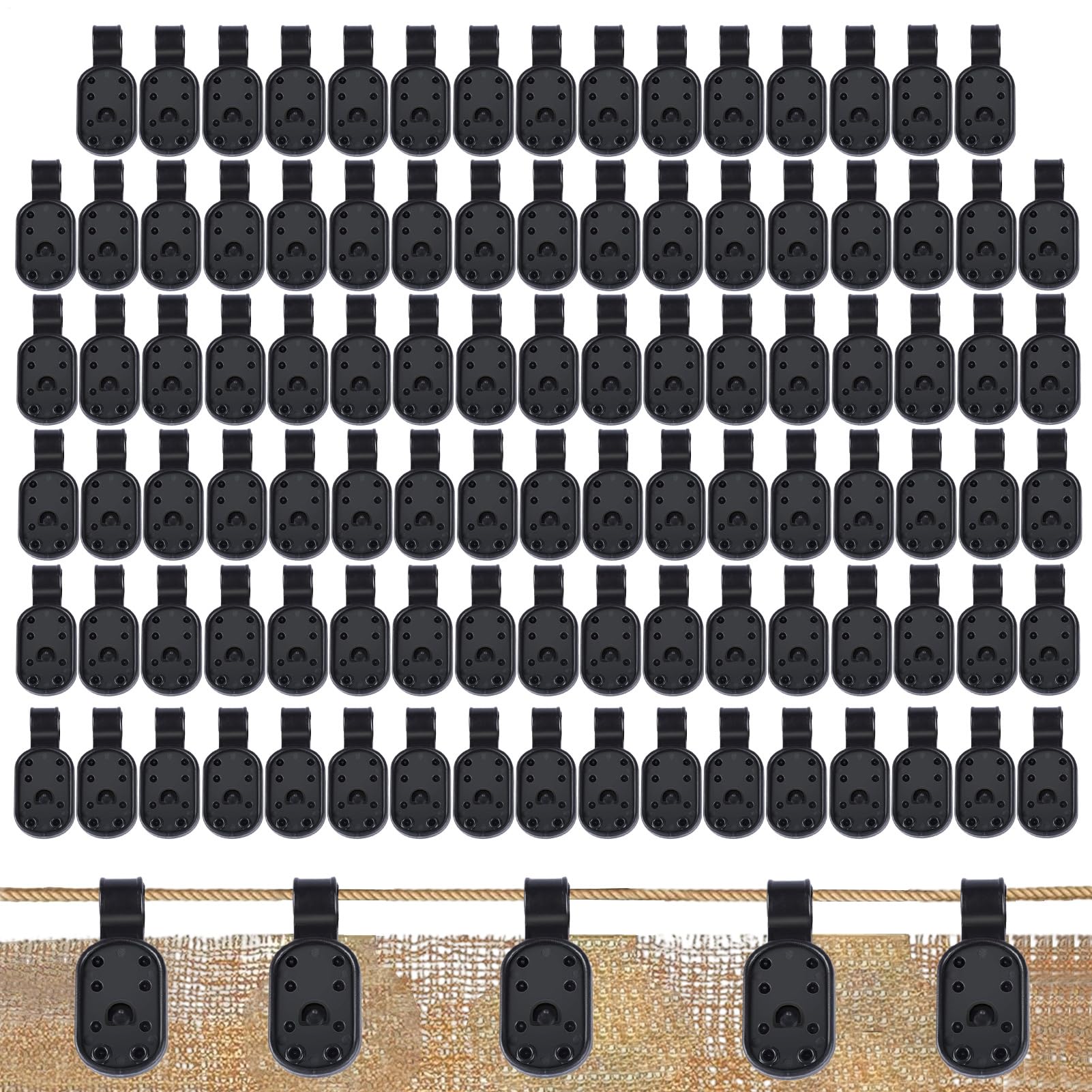 日よけクリップ | ガーデンネット用タープクリップ,100枚 ビニールハウス 園芸用 防鳥ネット 農業用シ..