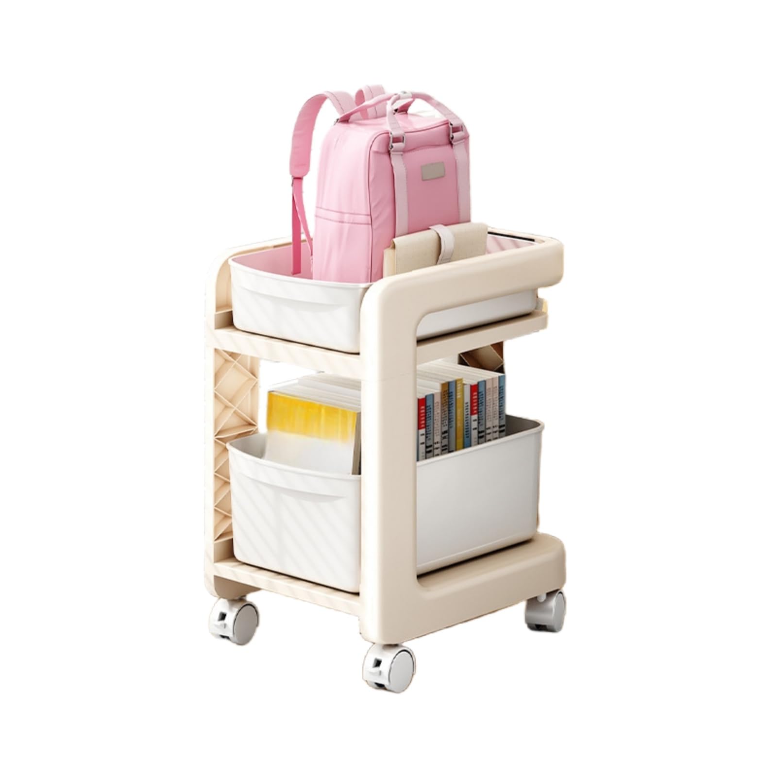 ランドセルラック書類棚収納棚学生用ラックキャスター付大容量隙間収納組立簡単オフィス/学校用省スペ..