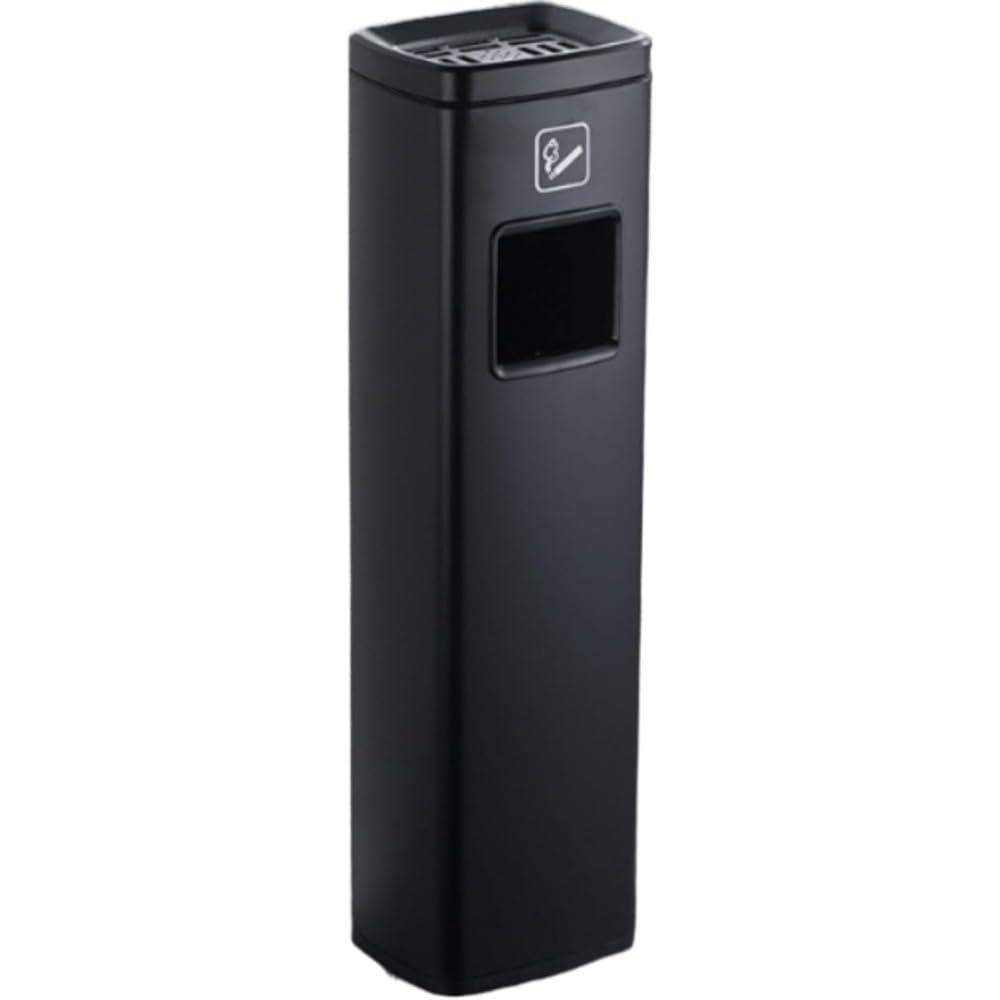 灰皿 スタンド灰皿 屋外用 角型 シルバー 吸い殻入れ アッシュトレイ 分煙 ゴミ箱付き 公共施設 ホテル..