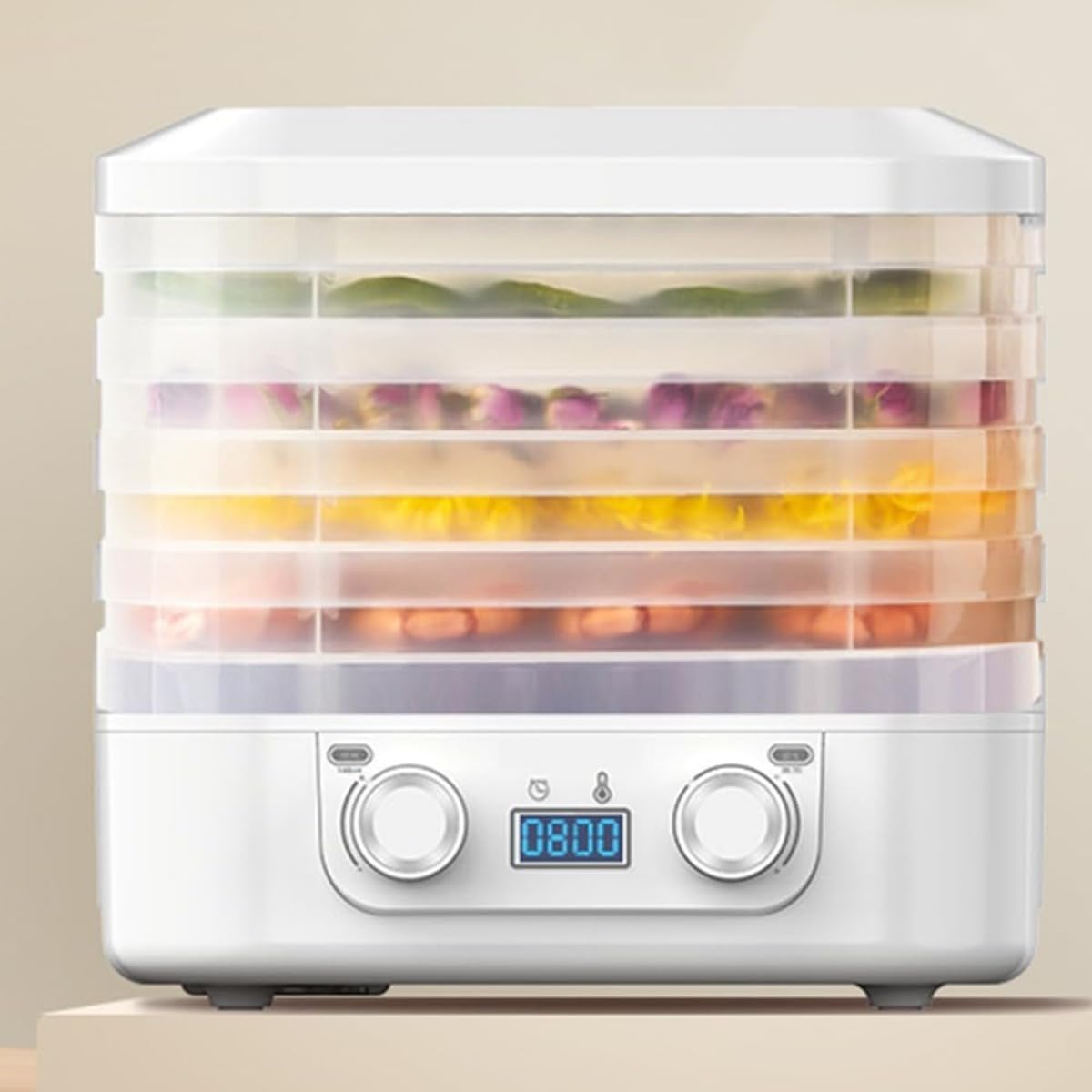 フードドライヤー 食品乾燥機 ドライフルーツメーカー 小型 ドライフルーツ 製造機 ホワイト ()