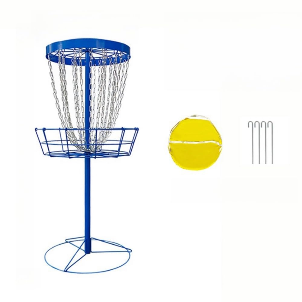 楽天アピネスフリスビーゴルフバスケットセット、屋内、屋外、裏庭ゲーム用 ゴルフゲームフリスビーラック キャンプアウトドア用品 キャンプチームビルディング 競争力のあるフリスビーバスケット 24チェーンアイアンラック （ブラック）
