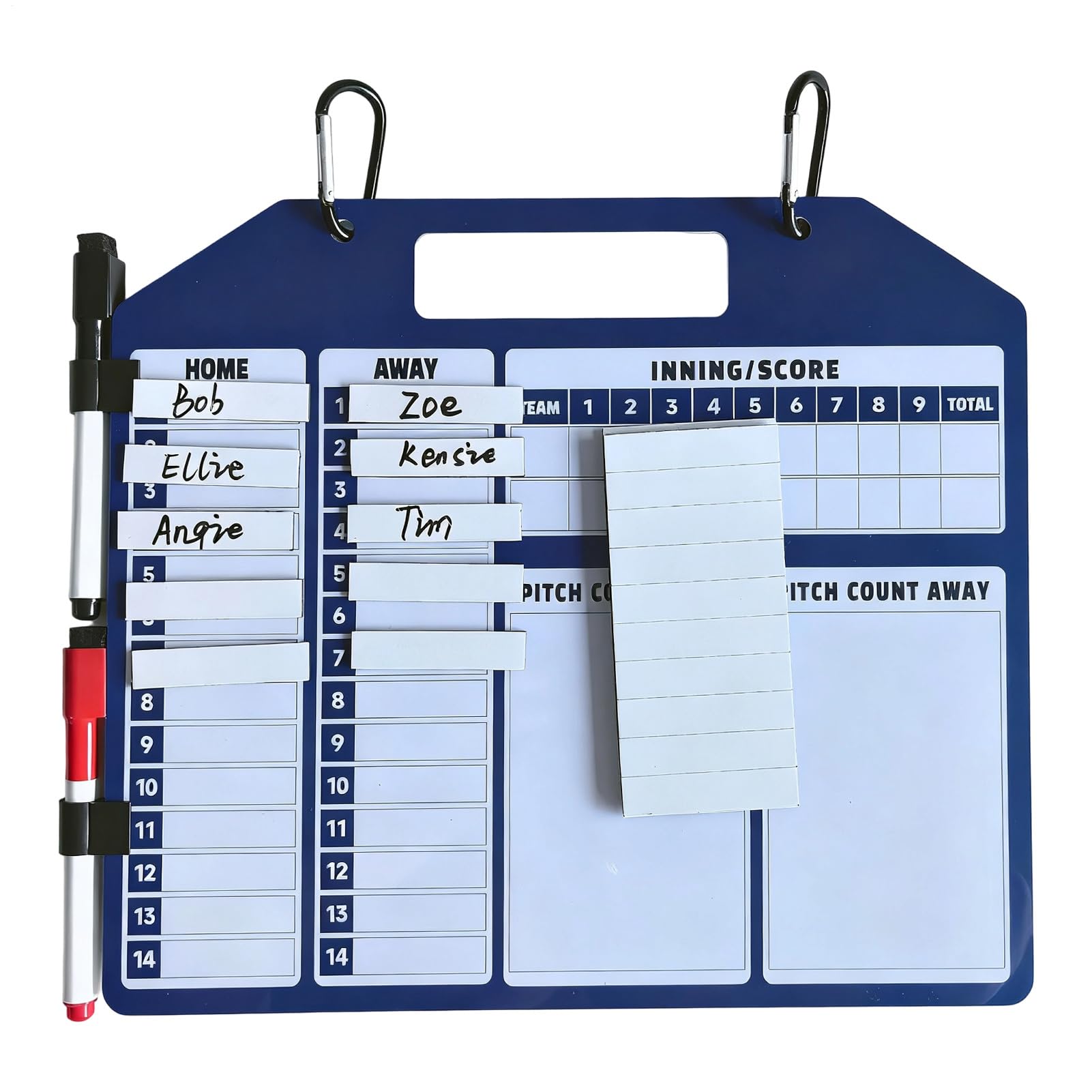 ダグアウト用野球ホワイトボード - 磁気式ボールスポーツスコア記録 - 両面野球ダッグアウトボード | トーナメントゲームデイ用初心者ティーンズ大人用