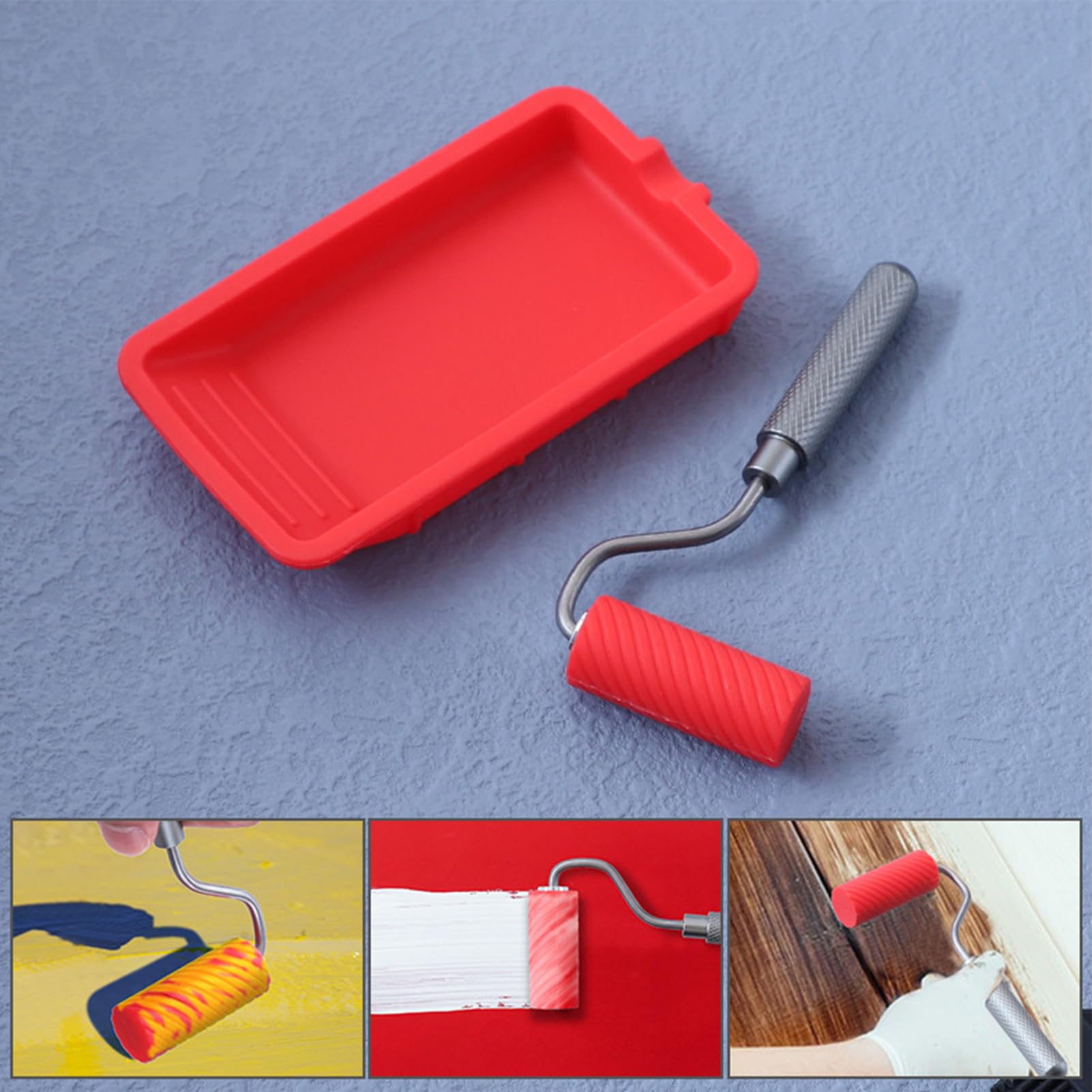 接着剤アプリケーター 木工用 接着剤ローラー 塗布ツール シリコン製 容器付き 小型 DIY 工作 家具補修 段ボール クラフト 手芸 便利グッズ apiness-10180842 アピネス サンプル画像2