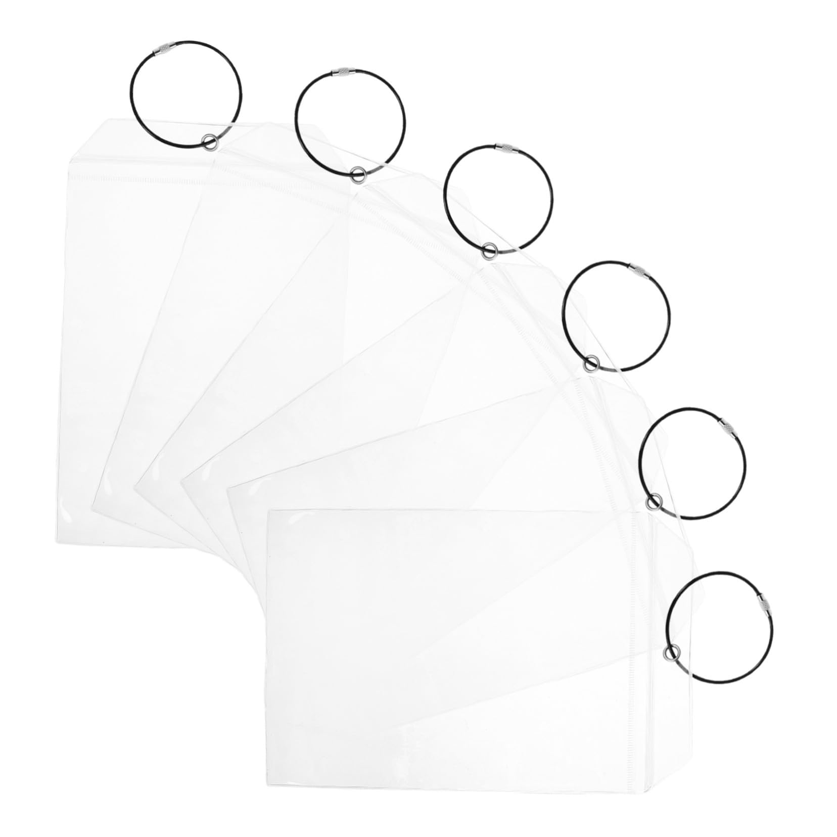 6個 防水旅行タグ 防水クリアプラスチックカードスリーブ付き スーツケース クルーズ ゴルフバッグ用ラゲージタグ 頑丈で水に強い