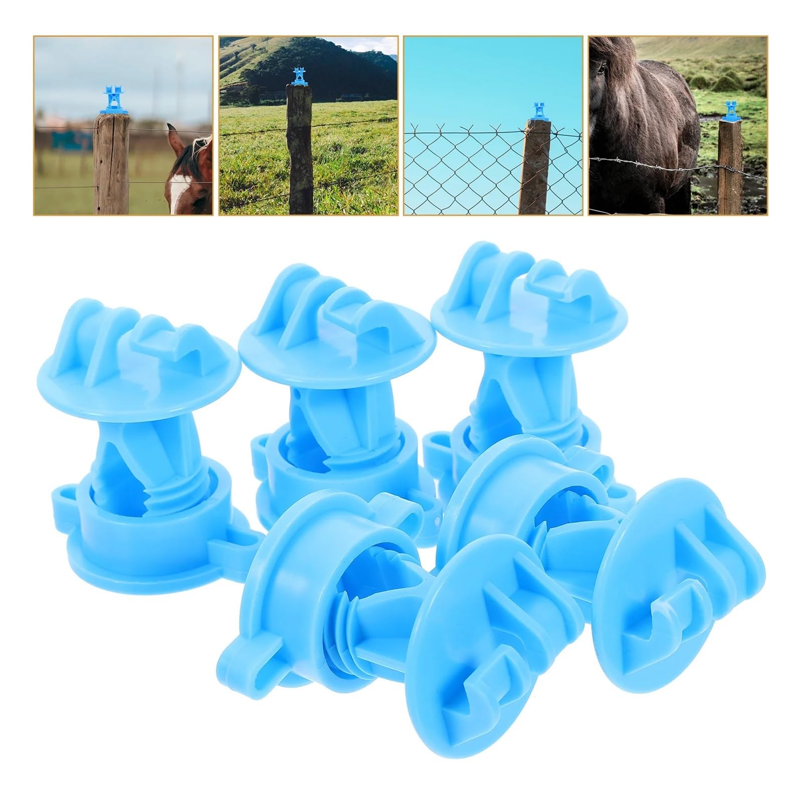 50 個小型フェンス絶縁体アクセサリー電気柵 DIY 絶縁体農場用