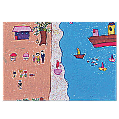乐天商城 - バンロムサイ ポストカード ナット「海岸」