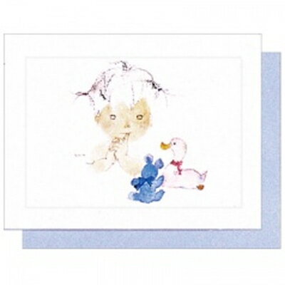 いわさきちひろ グリーティングカード アヒルとクマとあかちゃん