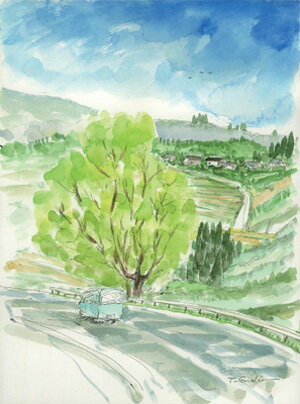 Rakuten - 榎木孝明 絵画・アート(版画額装品)/いつか来た道／大分/日本の風景