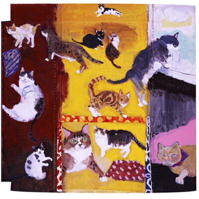 Rakuten - 久下 貴史 絵画・アート(版画額装品)/宅配便の猫/ねこ・ネコ・猫