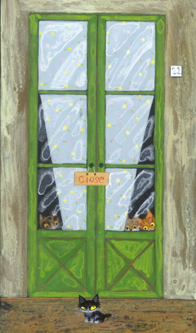 渡辺 あきお 絵画・アート(版画額装品)/開かれる心/ねこ・ネコ・猫