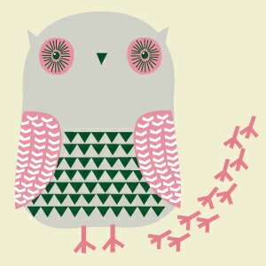 Rakuten - ドナ・ウィルソン 絵画・アート(版画額装品)/pink foot prints（ピンクの足跡）/トリ・鳥
