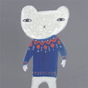 ドナ・ウィルソン 絵画・アート(版画額装品)/white bear fairisle(フェアアイルのセーターを着た白クマ)/動物