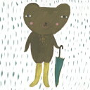 ドナ・ウィルソン 絵画・アート(版画額装品)/brolly bear(傘を持ったクマ)/動物