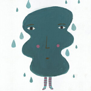 ドナ・ウィルソン 絵画・アート(版画額装品)/puddle man（赤いブーツを履いた水溜まりくん#2）/メルヘン