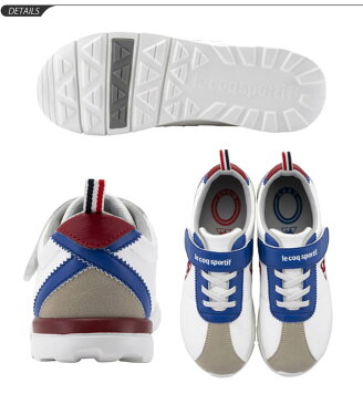 ジュニア シューズ キッズ 男の子 女の子 スニーカー 子供靴 ルコック le coq sportif モンペリエ V K SB/19-22.0cm シングルベルト ベルクロ 定番 軽量 男児 女児 小学生 運動靴 ホワイト系 おしゃれ スポーティ カジュアル くつ/QL5PJC12WT