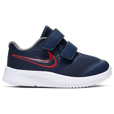 キッズ スニーカー ベビー シューズ 男の子 女の子 子供靴/ナイキ NIKE スターランナー2 TDV/12-16cm ネイビー インファント 幼園児 ベルクロ 運動靴 くつ/AT1803-405