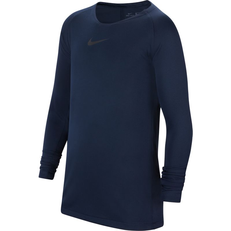 キッズ 長袖 インナーシャツ 子供用 ナイキ NIKE Dri-FIT パークファーストレイヤー 130-160cm/子ども ジュニア サッカー フットサル トレーニング スポーツウェア ネイビー系 トップス/AV2611-451【返品不可】