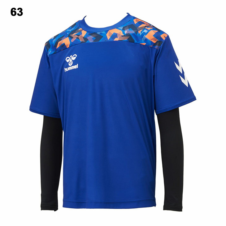 送料無料 ヒュンメル キッズ 半袖Tシャツ 長袖インナーシャツ 2点セット/hummel プリアモーレ ジュニア 子供服 130-160cm サッカー フットサル 子ども トップス 練習着 部活/HJP7130ネット通販 サッカー 用品 セール