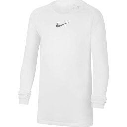 キッズ 長袖 インナーシャツ 子供用 ナイキ NIKE Dri-FIT パークファーストレイヤー 130-160cm/子ども ジュニア サッカー フットサル トレーニング スポーツウェア 白 ホワイト トップス/AV2611-100【返品不可】