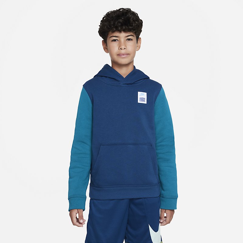 パーカー スウェット キッズ ジュニア 130-160cm 子供服/ナイキ NIKE フォース スポーツウェア 裏起毛 プルオーバー 長袖 保温/バスケットボール ディリー カジュアル 子ども スウェットシャツ 秋冬 トップス/DV3105-460