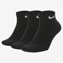 ナイキ ソックス 3足セット 靴下 メンズ レディース NIKE 3P エブリデイ クッション ロー 3足組 ショート丈 アンクル 黒 ブラック スポーツ トレーニング 通学 スクール /SX7670-010