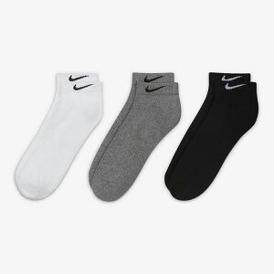 ナイキ 靴下 3足組 ソックス NIKE エブリデイ クッション ローソックス/スポーツソックス メンズ レディース キッズ 21-29.0cm くつした/SX7670-964