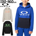 オークリー キッズ パーカー 長袖 スウェット OAKLEY ジュニア 130-160cm 子供服 裏起毛 プルオーバー フーディ パーカ 保温 吸汗速乾 子ども用 スエット トップス スポーツウェア ウエア ビッグロゴ 黒 青 グレー 秋冬 ブランド アパレル/FOA405768(4)