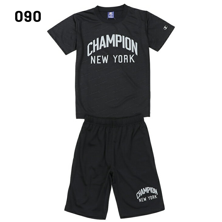 チャンピオン キッズ 半袖 Tシャツ ショートパンツ 上下 Champion Tシャツスーツ 130-160cm 子供服 ジュニア スポーツウェア プリントT ハーフパンツ セットアップ 子ども 男の子 女の子 上下組 運動 デイリー 普段着 部屋着 ブランド アパレル/CK-ZSW03 3