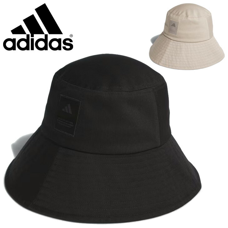 樂天商城 - アディダス 帽子 レディース adidas バケットハット スポーティ カジュアル 紫外線対策 日差し対策 アクセサリー ブランド バゲハ ハット帽 ぼうし 大人用 女性用帽子 シンプル 黒 ブラック ベージュ 春 夏 アパレル/KCE32
