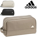 送料無料 アディダス ゴルフバッグ メンズ レディース adidas GOLF メタルロゴ ジップポーチ スポーツバッグ 小物 スマホ 貴重品 収納バッグ Wフ...