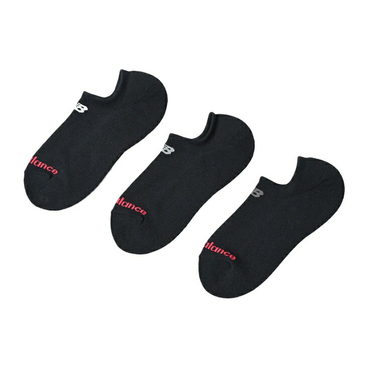 ニューバランス 靴下 3足組 スニーカーソックス メンズ レディース newbalance スニーカーレングス3Pソックス 23-29cm ユニセックス カバーソックス 黒 ブラック ロゴソックス くつ下 くつした 男女兼用 ブランド アクセサリー アパレル/LAS55635-BK