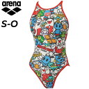 送料無料 アリーナ arena レディース 水泳 競泳 練習用水着 arena トレーニングワンピース(オープンバック)パッドなし 女性 女子 トレーニング水着...