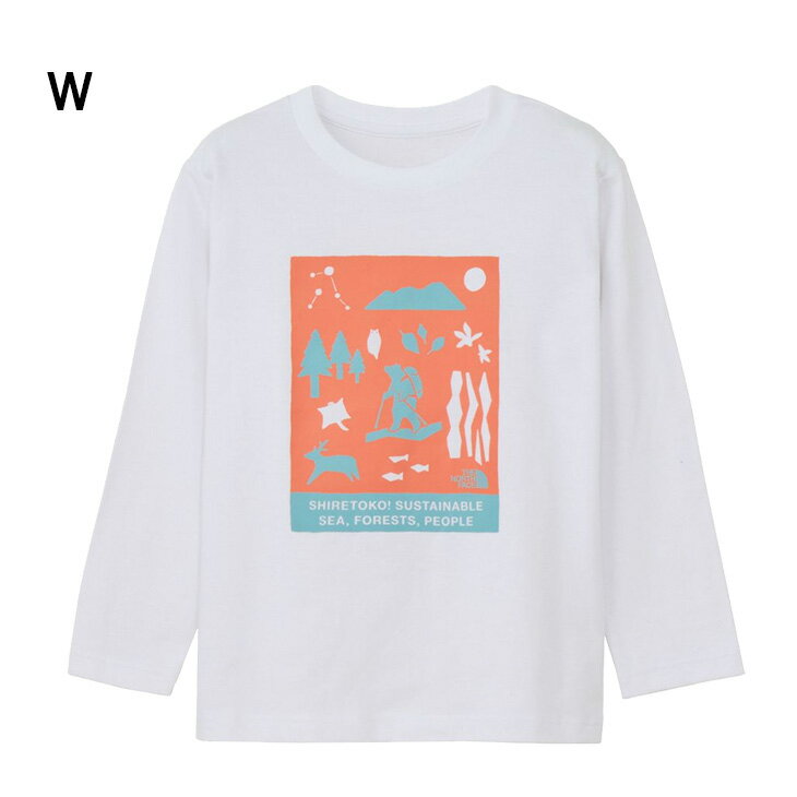 送料無料 ザ・ノース・フェイス 長袖 Tシャツ キッズ ジュニア THE NORTH FACE L/Sシレトコトコティー｜130-160cm 子供服 知床トコさん くまさん 北海道 キャラクター プリントT 子ども アウトドアウェア ロンT 長袖シャツ ブランド キッズウエア アパレル/NTJ82530ST